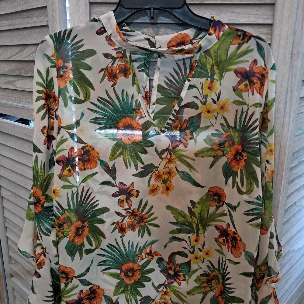 Tropical Floral Women's Blouse